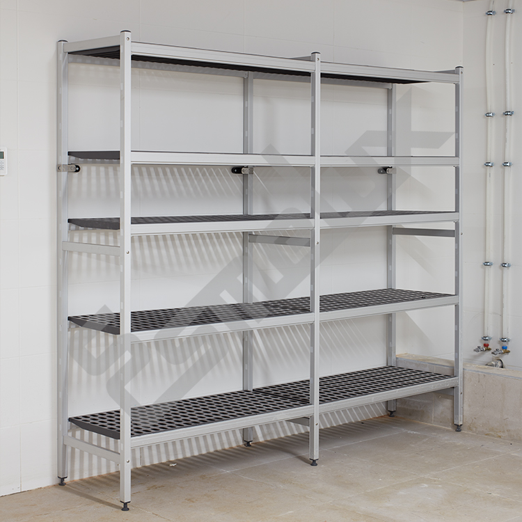 Estanter�a aluminio con polipropileno.